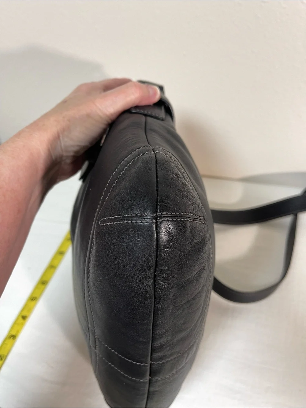 Coach SoHo Black Leather Hobo with Silver Buckle Accents